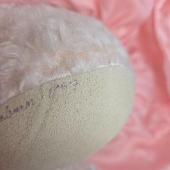 Vintage 80s Rosenbear Teddy Bear Pink Dress Articulated Large Artist Signed TLC - Picture 11 of 14
